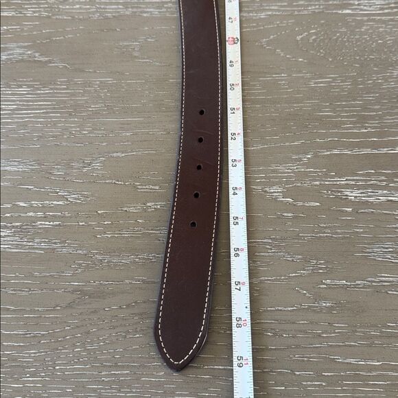 Carhartt Dark Brown Genuine Leather Belt with Buckle Casual Men’s Size 52 GUC - Picture 7 of 12